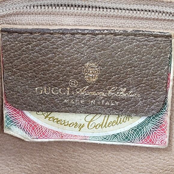 Gucci Vintage GG Monogram Supreme Sherry Web Ophidia Accordion Shoulder Bag - Picture 12 of 16